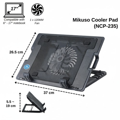 Cooler pad laptop stand